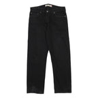 LEVI'S 505 Mens Jeans Black Regular Straight Denim Medium W36 L32 Classic zip
