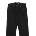 LEVI'S 505 Mens Jeans Black Regular Straight Denim Medium W36 L32 Classic zip