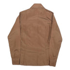 ARIS Womens Brown Shirt XS Vintage Style Long Sleeve Classic Collar