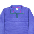 LL BEAN Womens Purple Plain Pullover Crew Neck Knit L Fleece Warm Lightweight