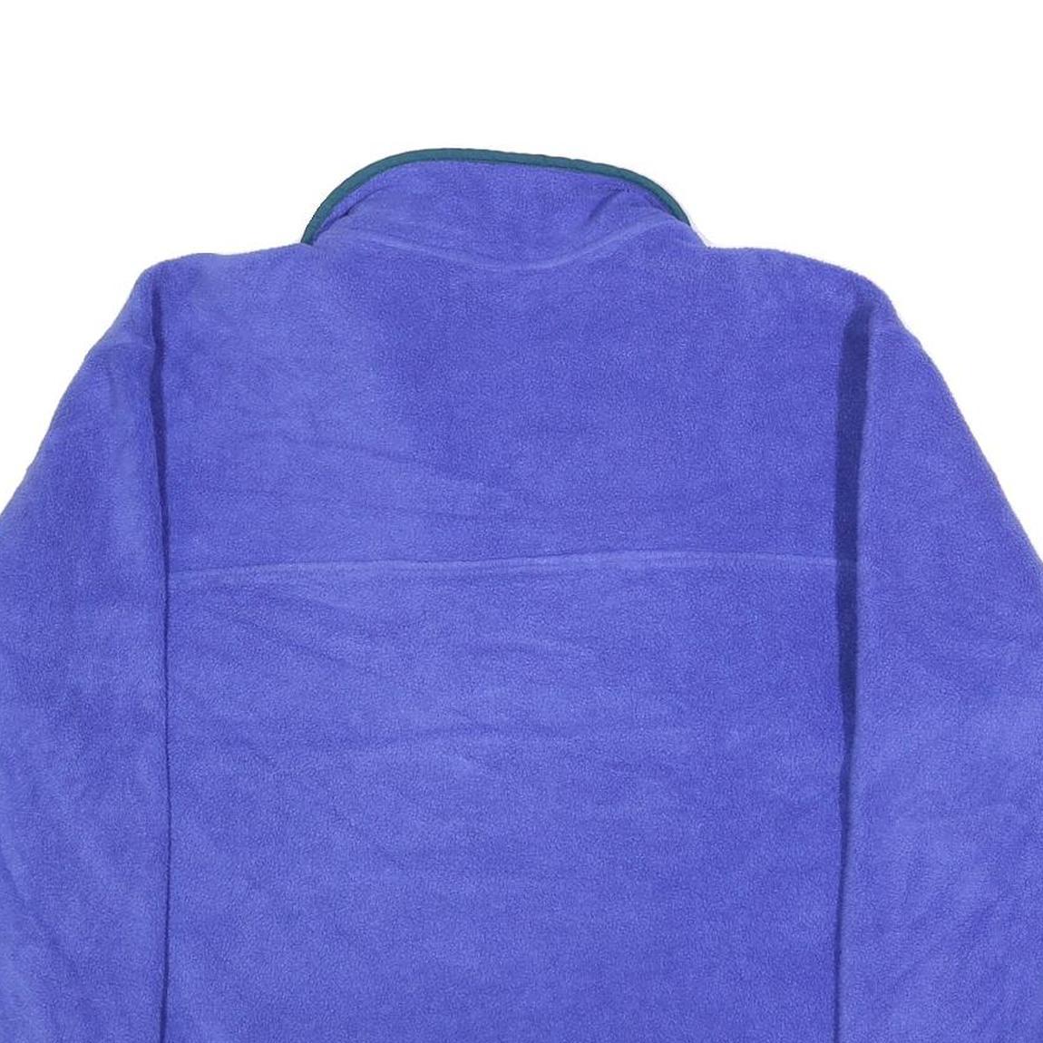 LL BEAN Womens Purple Plain Pullover Crew Neck Knit L Fleece Warm Lightweight