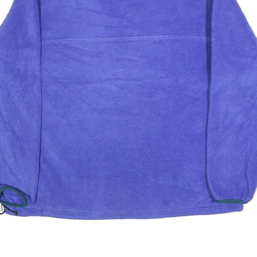 LL BEAN Womens Purple Plain Pullover Crew Neck Knit L Fleece Warm Lightweight