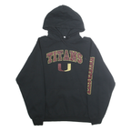 PORT AND COMPANY Mens Black Titans Hoodie L Cotton Blend Pullover Hooded