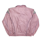 OUT BROOK Womens Purple & Multi Colour Pattern Nylon Jacket L Zip Casual Retro