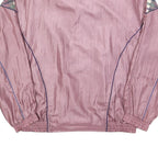 OUT BROOK Womens Purple & Multi Colour Pattern Nylon Jacket L Zip Casual Retro