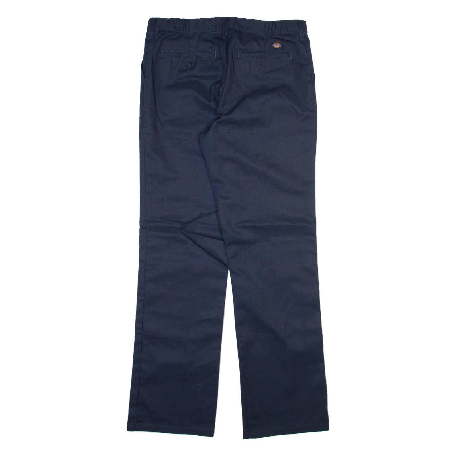 DICKIES Womens Trousers Blue Regular Straight W32 L32