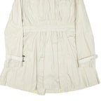 DKNY Womens Cream Button Closure Polyester Blend Jacket L Classic Lightweight