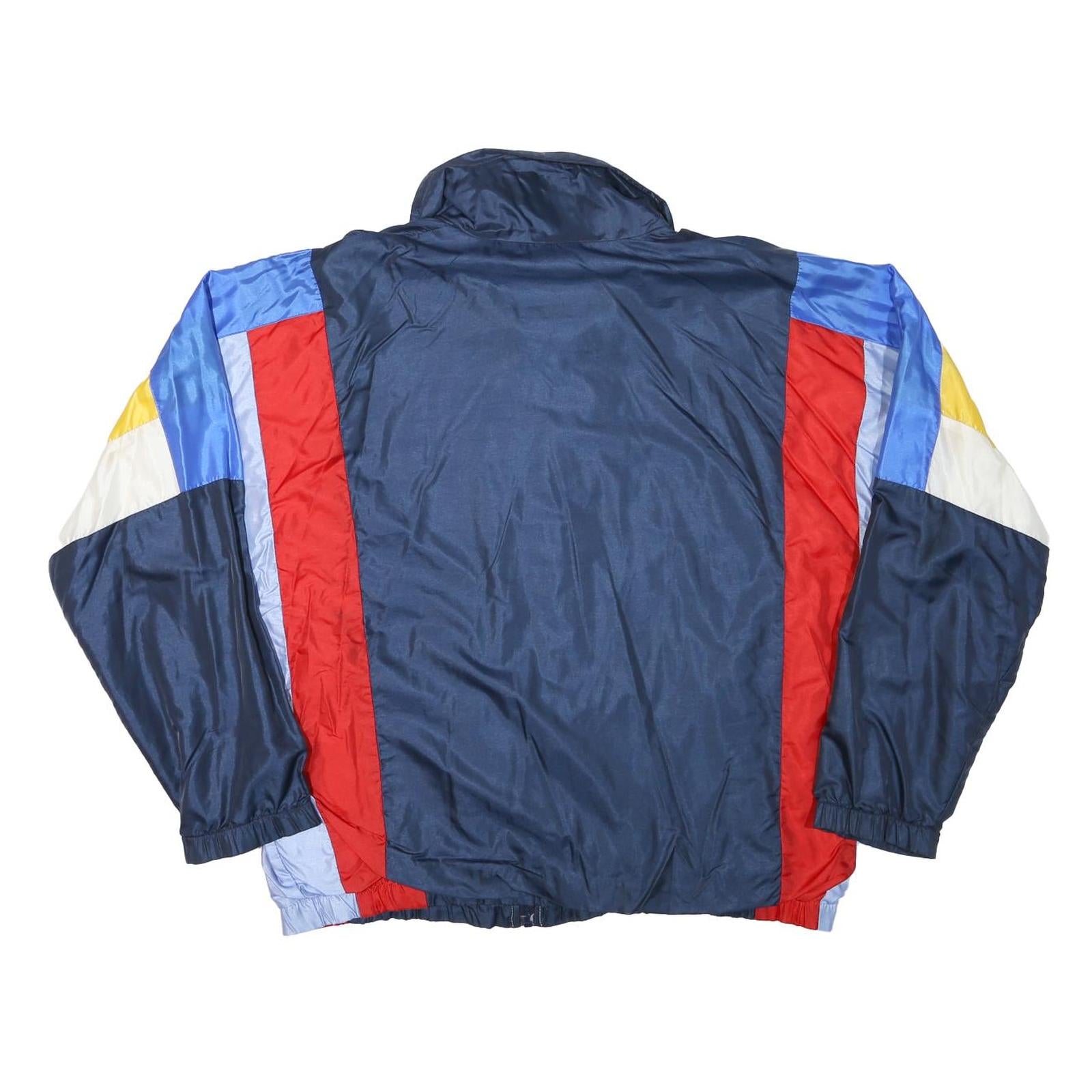 SERGIO TACCHINI Mens Navy Blue Red Polyester Blend Track Jacket L Zip Sportswear