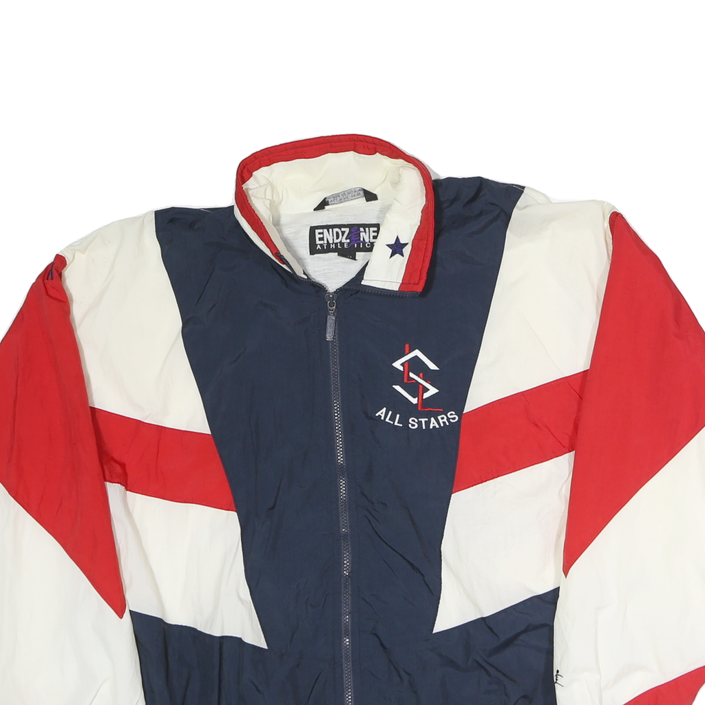 ENDZINE ATHLETICS Mens Navy & Red All Stars Zip Jacket M Polyester Blend