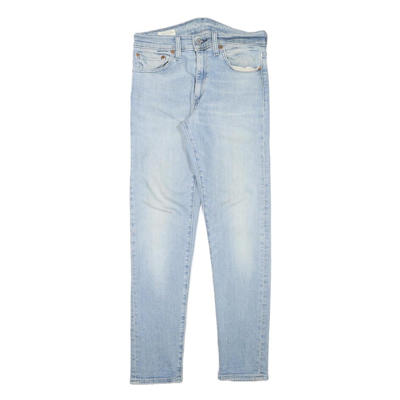 LEVI'S Mens Slim Light Blue Denim Slim Jeans W26 L27 Classic Zip Pockets