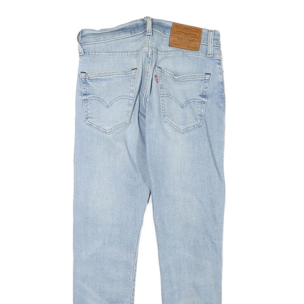 LEVI'S Mens Slim Light Blue Denim Slim Jeans W26 L27 Classic Zip Pockets