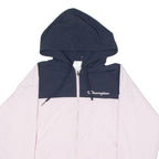CHAMPION Womens Windbreaker Jacket Pink Hooded Colourblock M