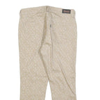 LEVI'S Womens Jeans Beige Slim Straight Denim Light W28 L25 Stylish Patterned