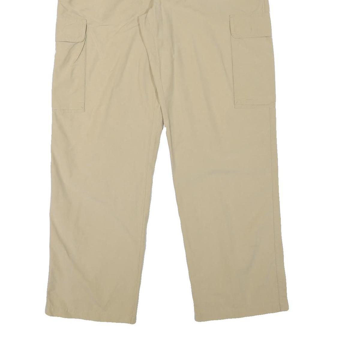 LIBERTY Mens Regular Beige Cargo Trousers W39 L34 Polyester Blend Zip Comfort