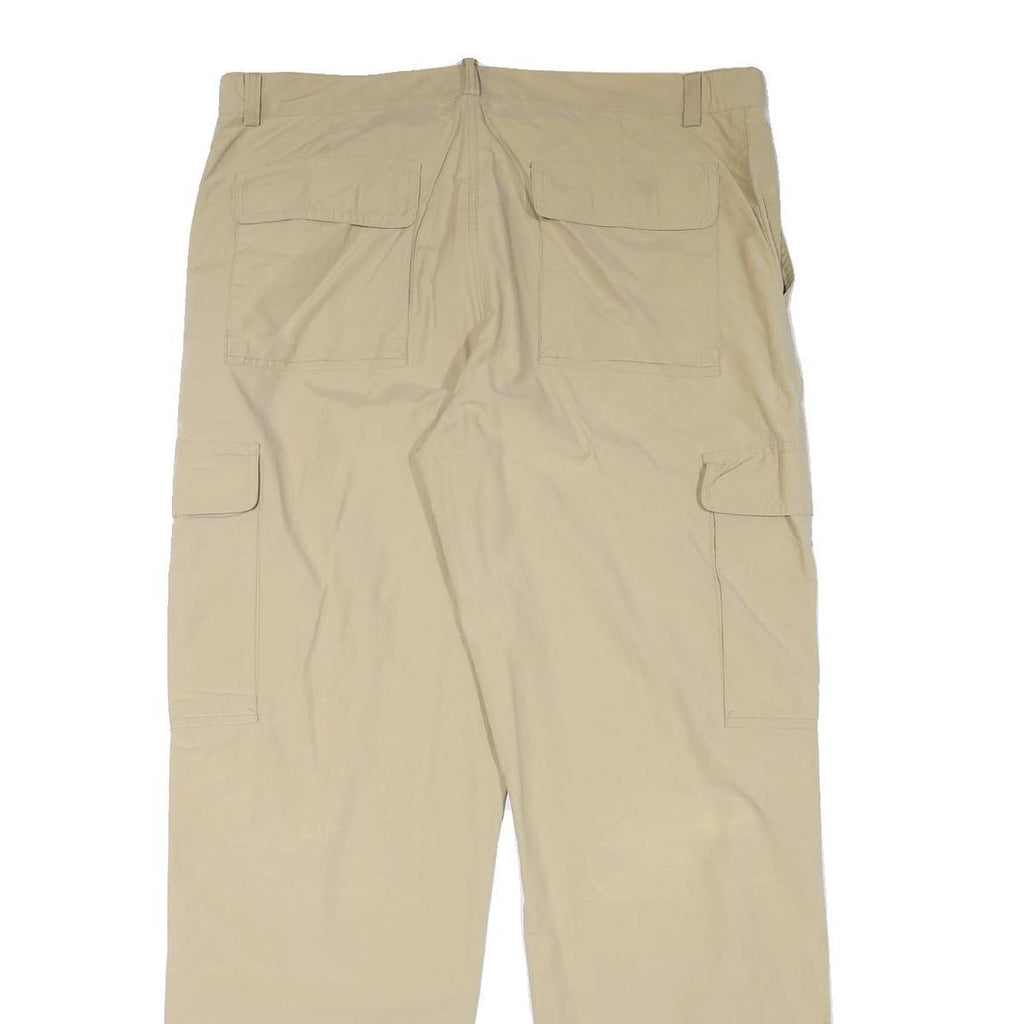 LIBERTY Mens Regular Beige Cargo Trousers W39 L34 Polyester Blend Zip Comfort