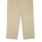 LIBERTY Mens Regular Beige Cargo Trousers W39 L34 Polyester Blend Zip Comfort