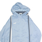 PUMA Kerzers Lauf Mens Windbreaker Jacket Blue Nylon Hooded S