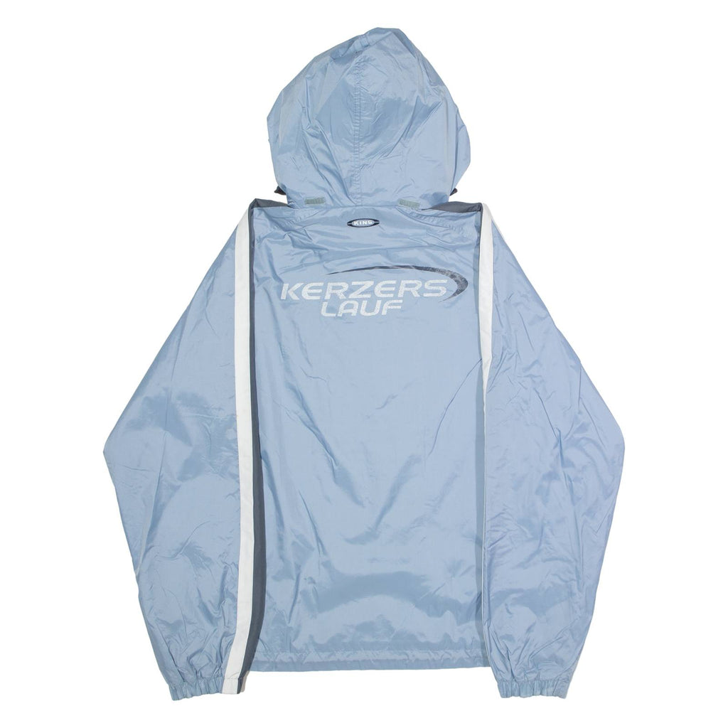 PUMA Kerzers Lauf Mens Windbreaker Jacket Blue Nylon Hooded S