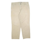 CARHARTT Mens Cotton Blend Beige Relaxed Straight Trousers W38 L32 Utility