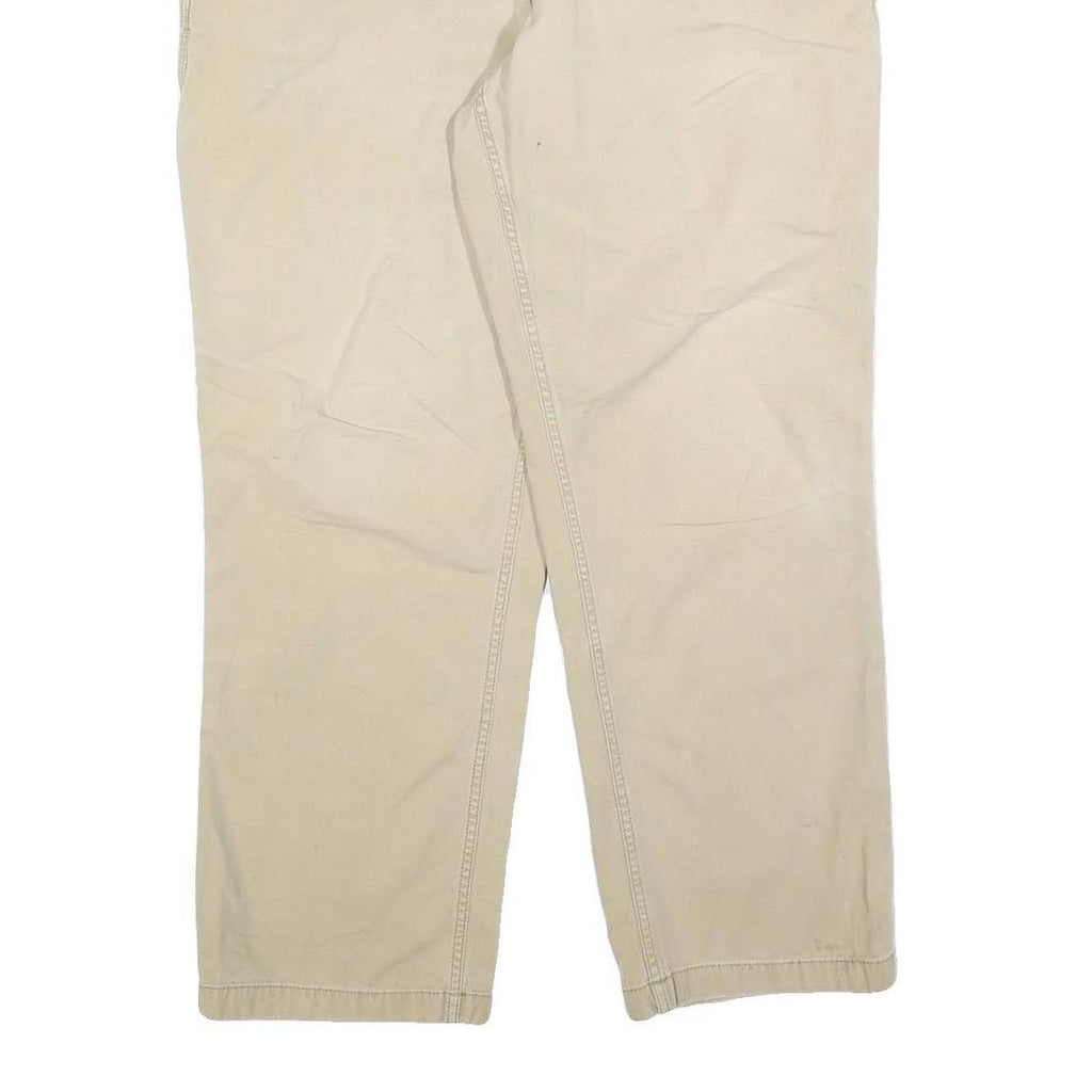 CARHARTT Mens Cotton Blend Beige Relaxed Straight Trousers W38 L32 Utility