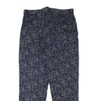 LAUREN RALPH LAUREN Womens Cotton Blend Navy & Grey Regular Fit Straight Leg