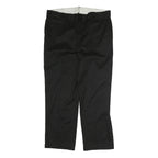 DICKIES Mens Cotton Blend Black Regular Fit Straight Leg Trousers W40 L30