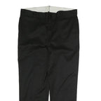 DICKIES Mens Cotton Blend Black Regular Fit Straight Leg Trousers W40 L30