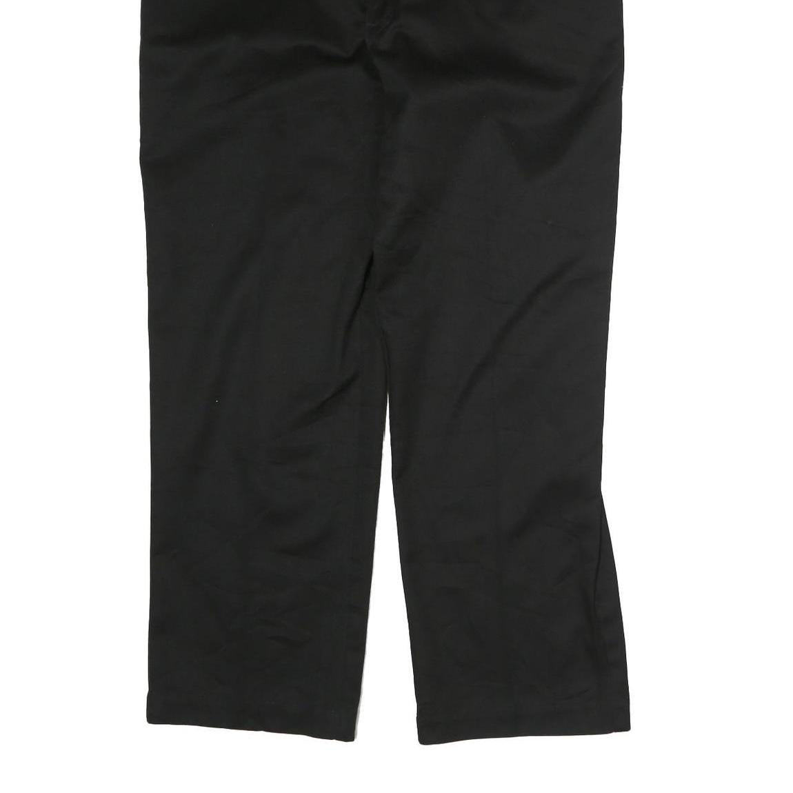 DICKIES Mens Cotton Blend Black Regular Fit Straight Leg Trousers W40 L30
