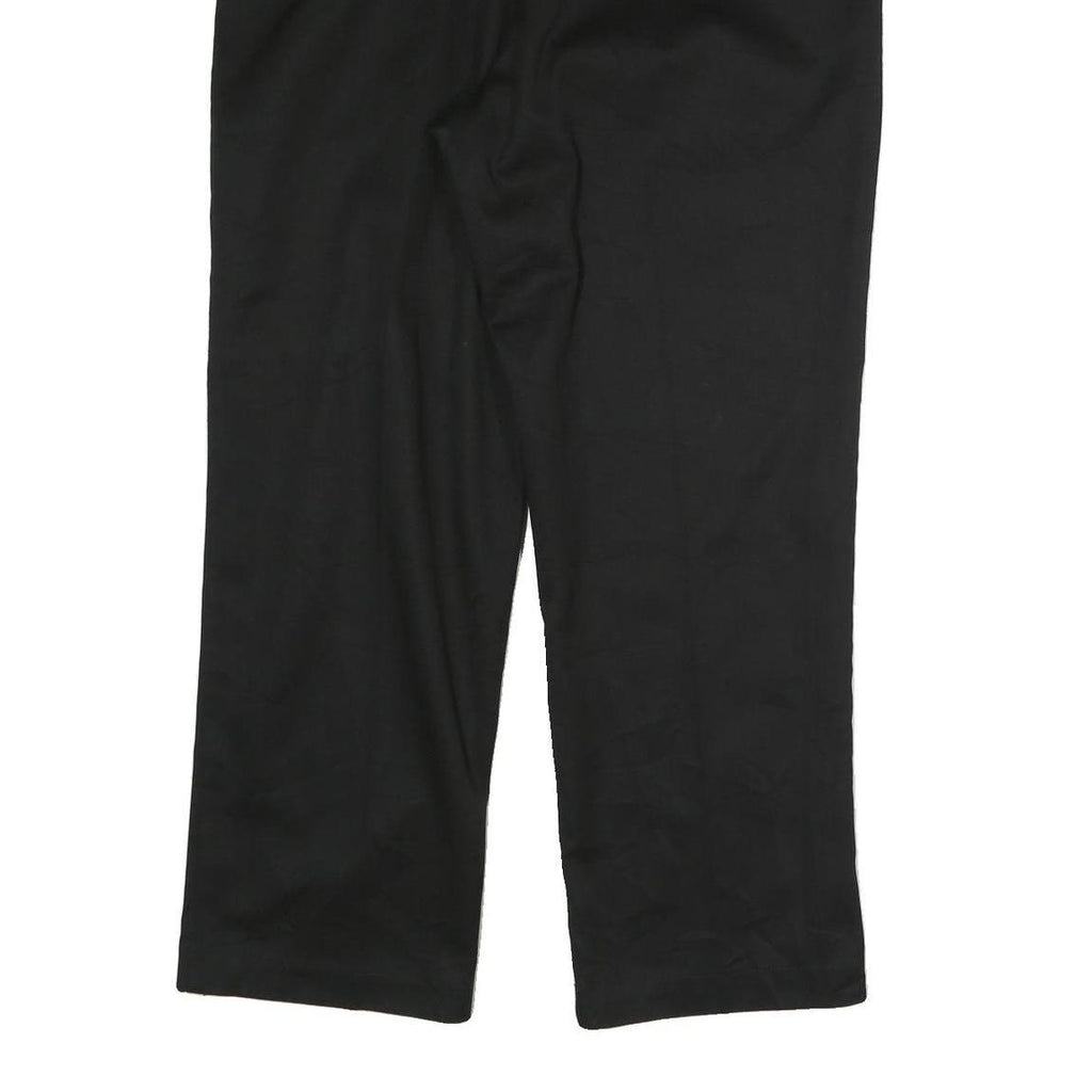 DICKIES Mens Cotton Blend Black Regular Fit Straight Leg Trousers W40 L30