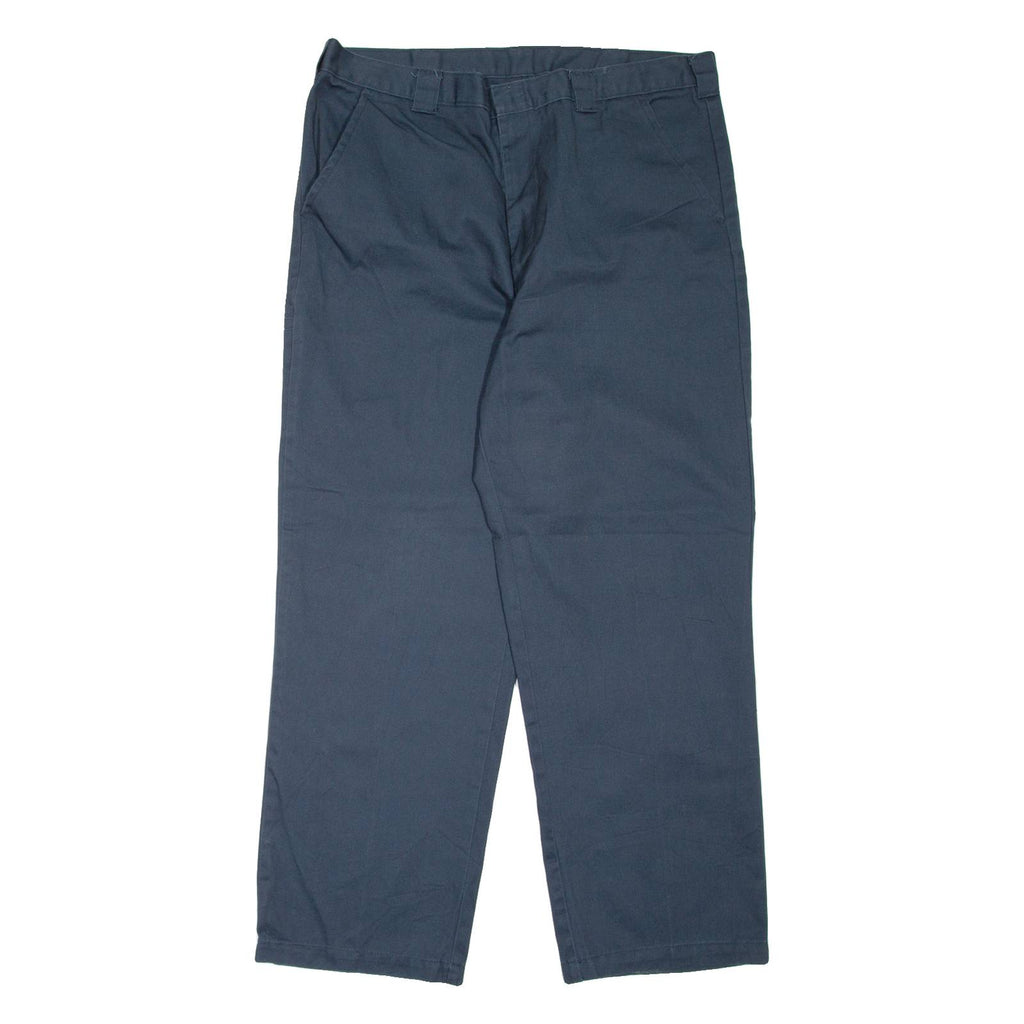 DICKIES Workwear Mens Trousers Blue Relaxed Tapered W40 L30