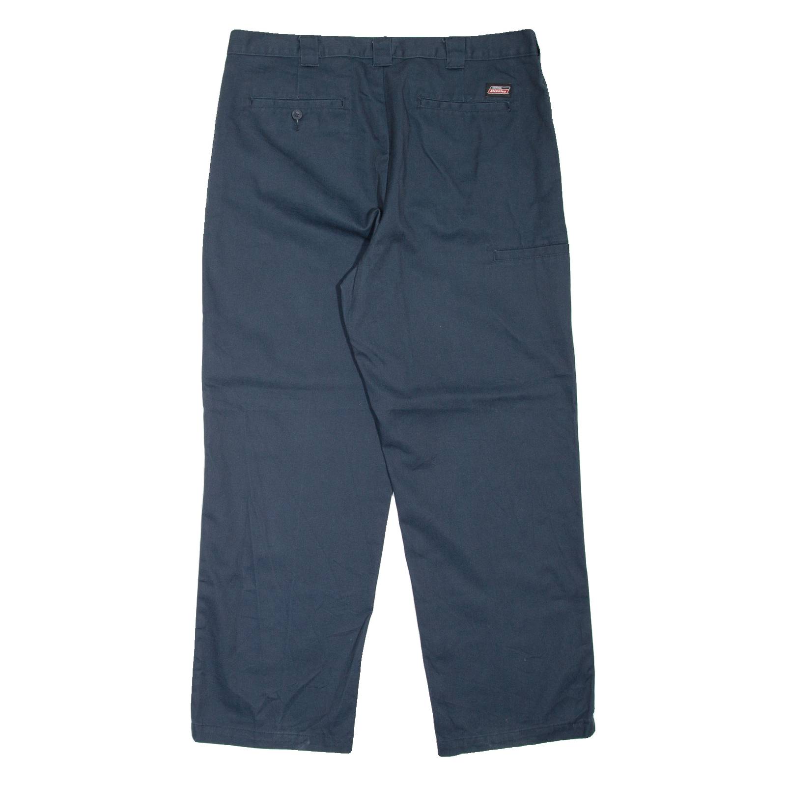 DICKIES Workwear Mens Trousers Blue Relaxed Tapered W40 L30