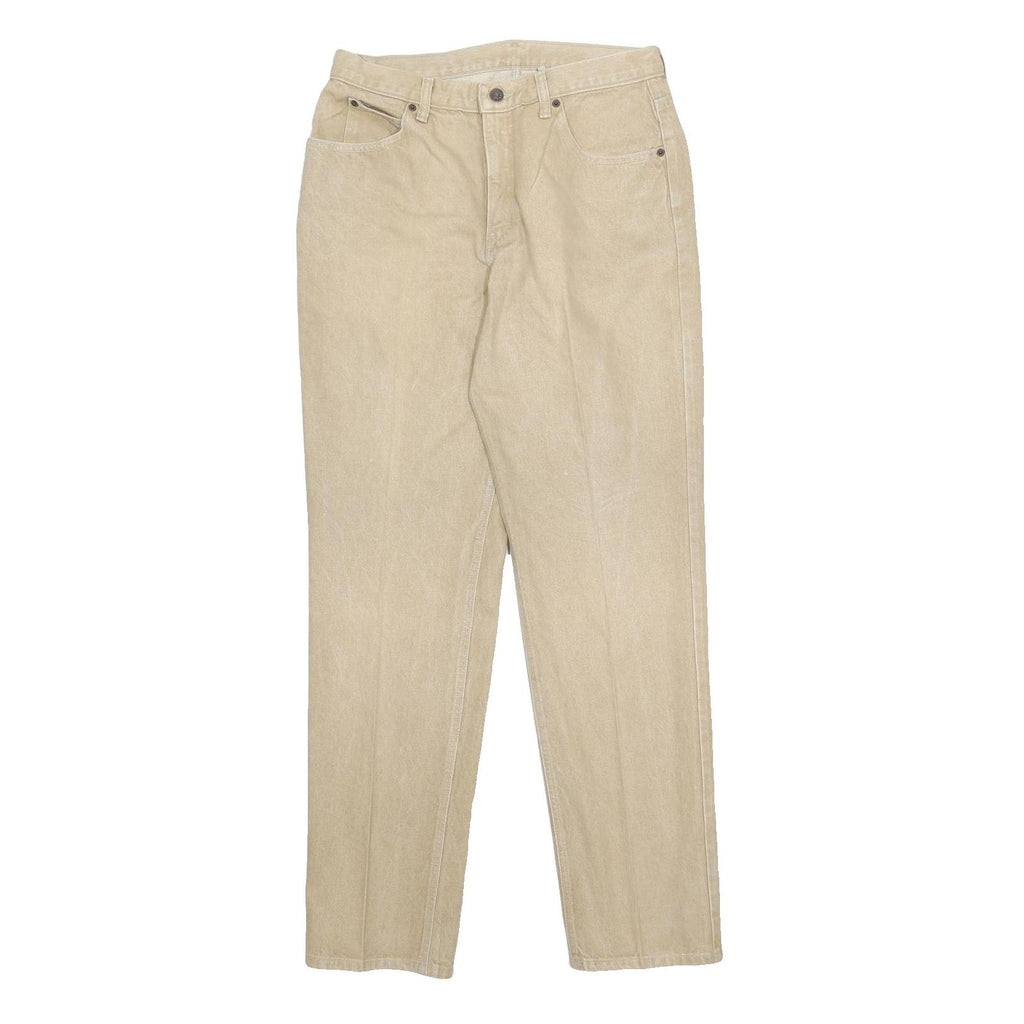 CALVIN KLEIN Womens Regular Fit Beige Cotton Denim Jeans W31 L32 Classic Comfort