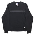 ADIDAS Girls Black Sweatshirt V-Neck 14Y Cotton Blend Sports Casual