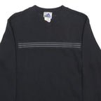 ADIDAS Girls Black Sweatshirt V-Neck 14Y Cotton Blend Sports Casual