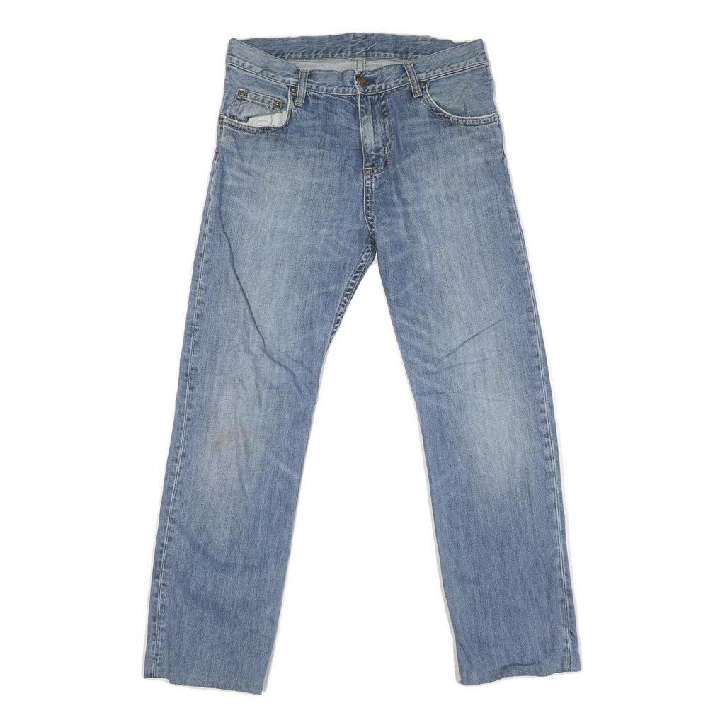 CARHARTT Mens Jeans Blue Regular Straight Denim Light W32 L28 Workwear Casual