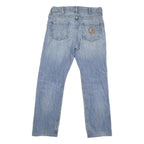 CARHARTT Mens Jeans Blue Regular Straight Denim Light W32 L28 Workwear Casual