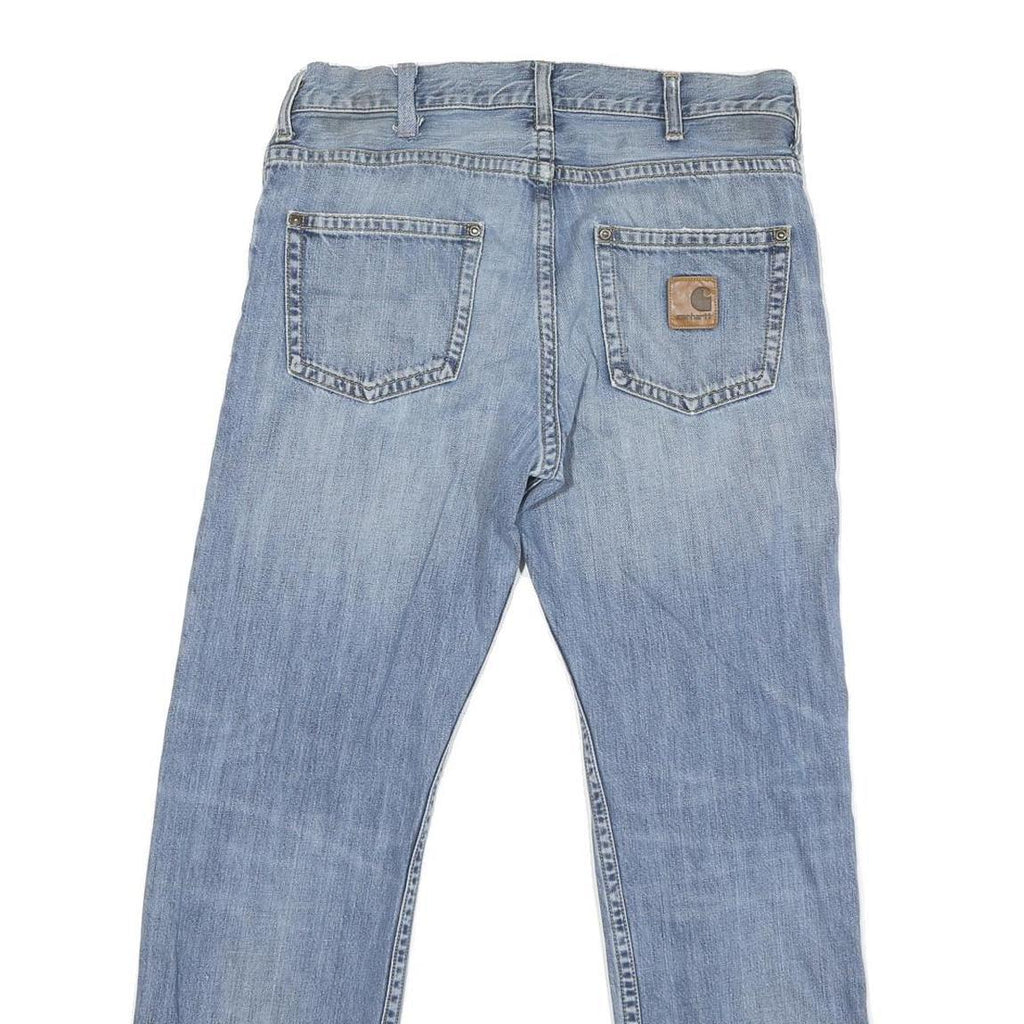 CARHARTT Mens Jeans Blue Regular Straight Denim Light W32 L28 Workwear Casual