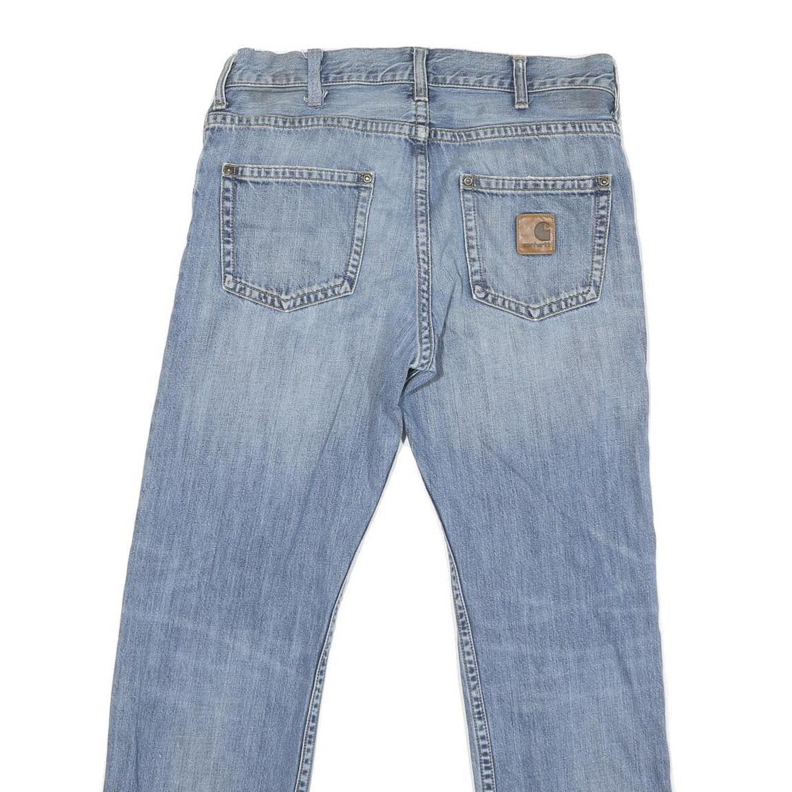 CARHARTT Mens Jeans Blue Regular Straight Denim Light W32 L28 Workwear Casual