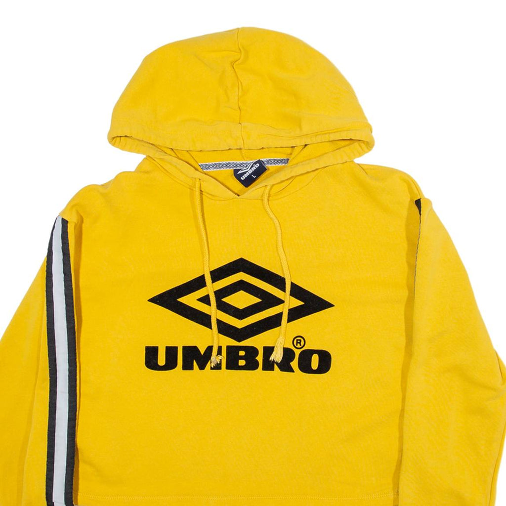 UMBRO Womens Yellow Hoodie L