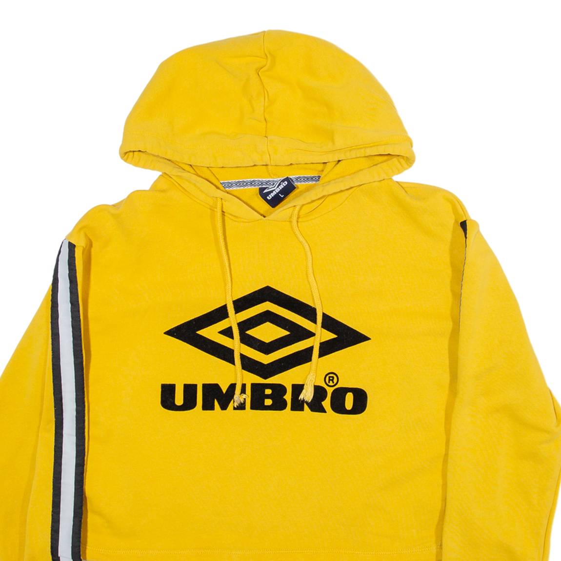 UMBRO Womens Yellow Hoodie L