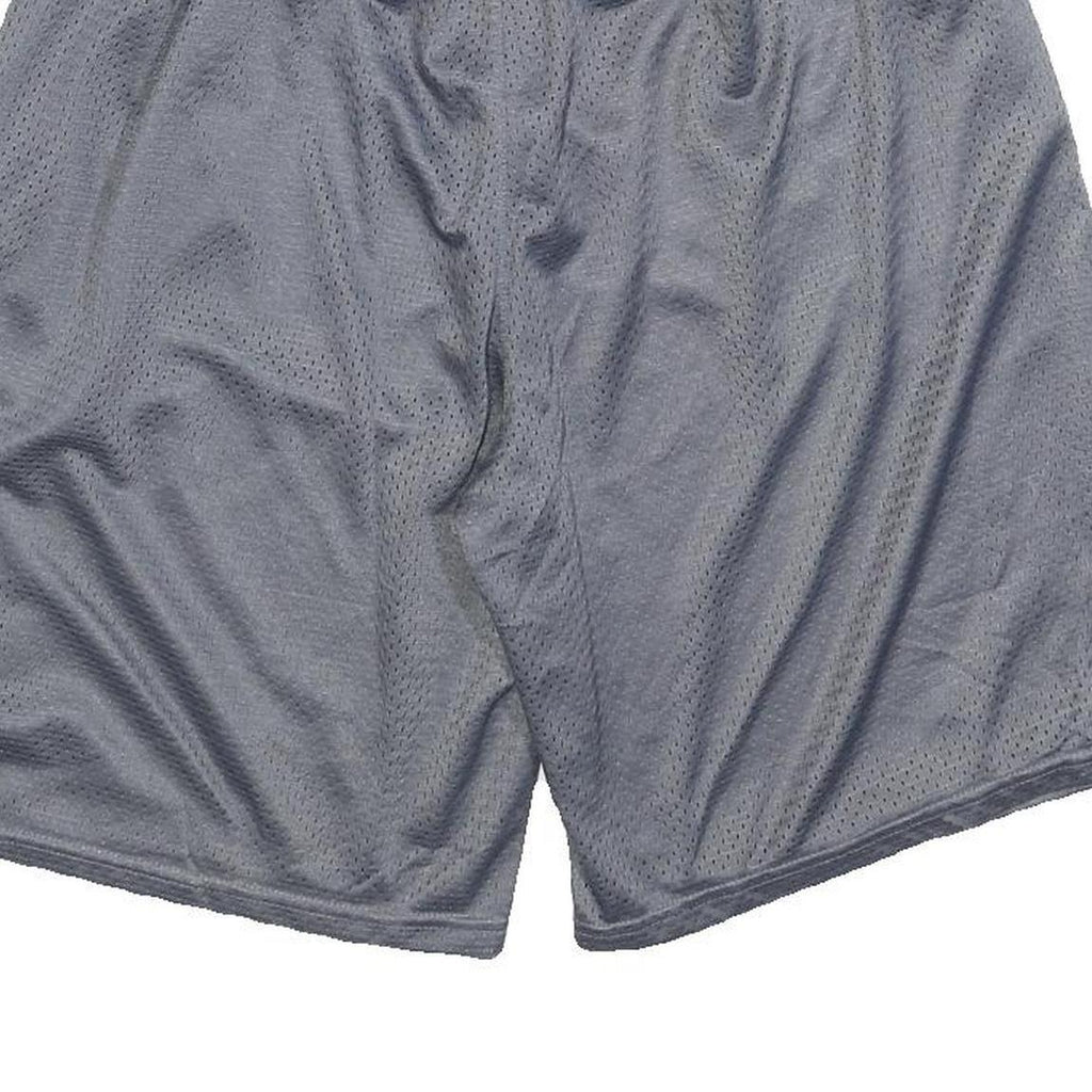 REEBOK Mens Shorts Grey & Yellow Sports Casual M W30 Mesh Gym Activewear