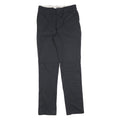 DICKIES Womens Cotton Blend Slim Black Trousers W28 L32 Zip Classic