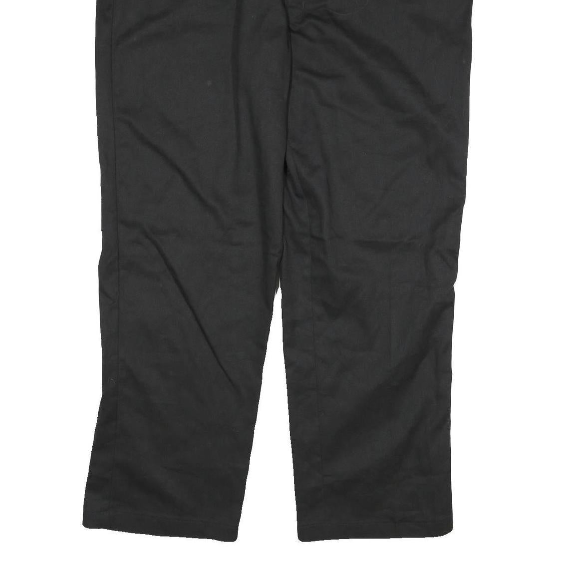 DICKIES Mens Cotton Blend Black Regular Straight Trousers W44 L29 Workwear