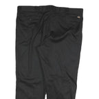 DICKIES Mens Cotton Blend Black Regular Straight Trousers W44 L29 Workwear