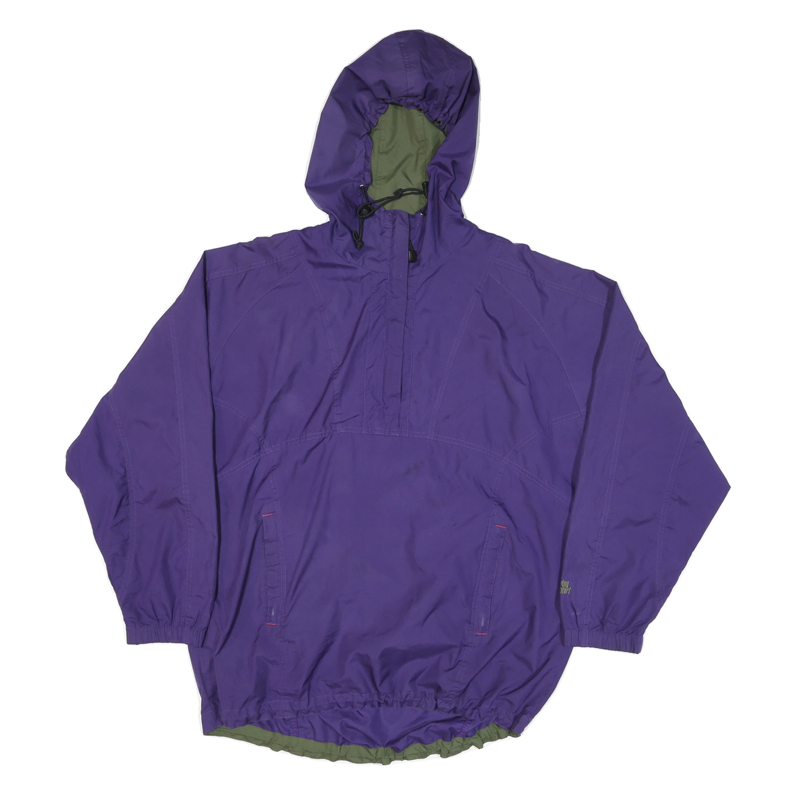 Womens Purple Hooded Jacket L Polyester Blend Zip Outdoor Casual