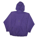 Womens Purple Hooded Jacket L Polyester Blend Zip Outdoor Casual