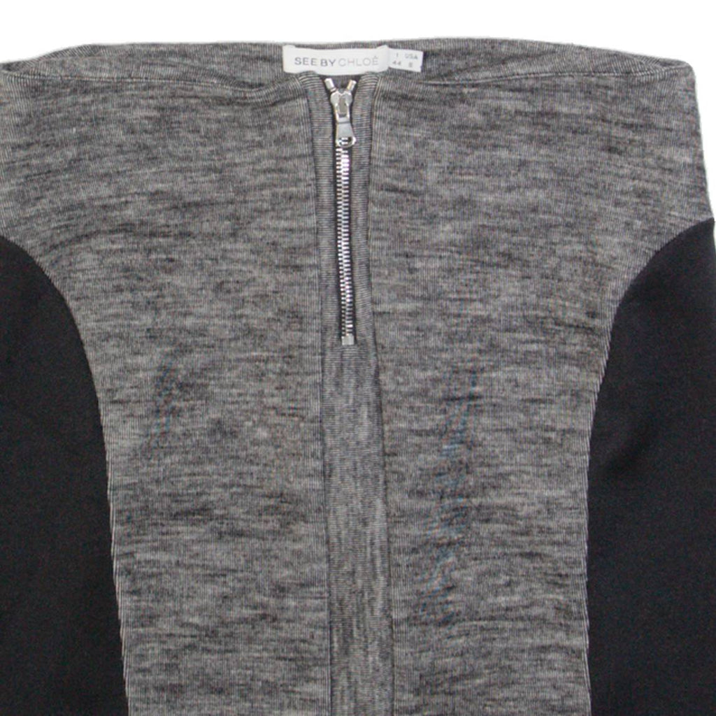 SEE BY CHLOE Womens Pencil Skirt Grey Short Wool UK 12