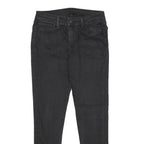 LEVI'S Womens Jeans Black Regular Skinny Denim Raw W28 L30 Classic Cotton Blend
