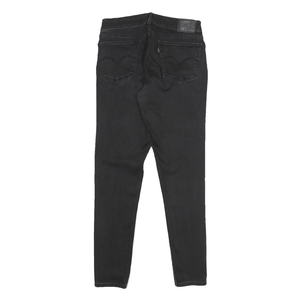 LEVI'S Womens Jeans Black Regular Skinny Denim Raw W28 L30 Classic Cotton Blend