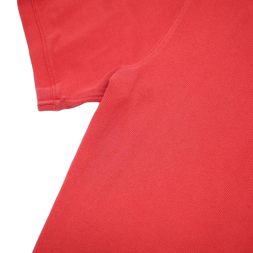 TOMMY HILFIGER Mens Red Short Sleeve Plain L Polo Shirt Cotton Blend